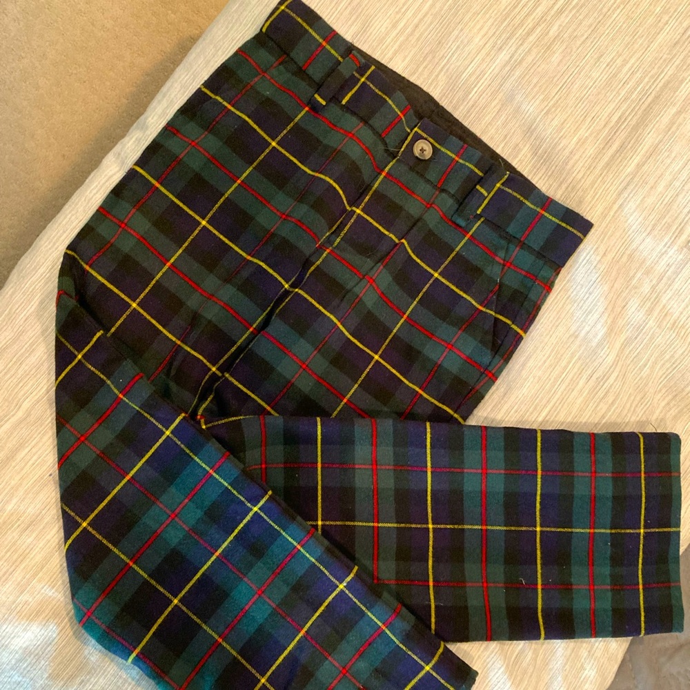 Plaid Wool Lined Janie & Jack Pants - Size 7